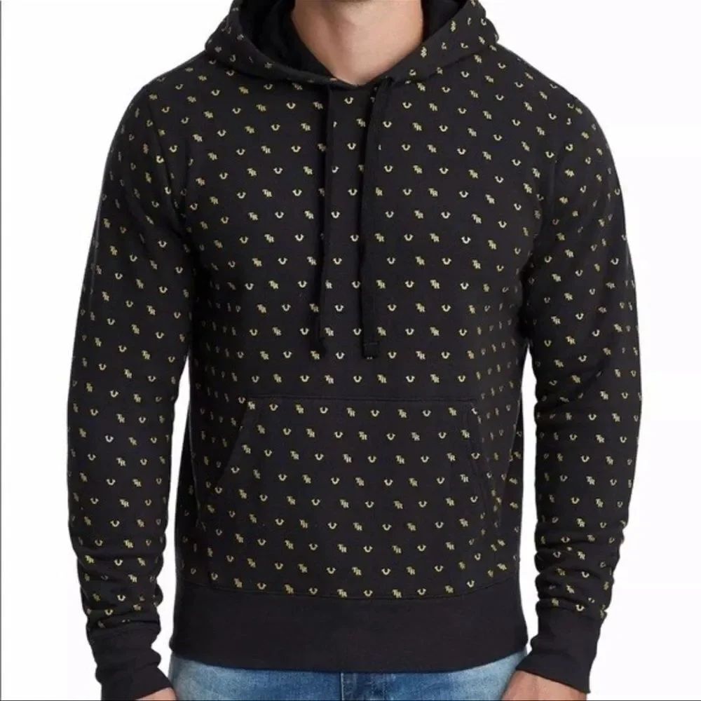 NWTs True Religion Monogram Logo Hoodie Size Medium